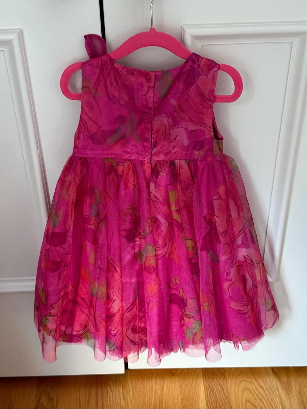 Baby GAP Girls' Fuchsia Floral Party Dress - 3T